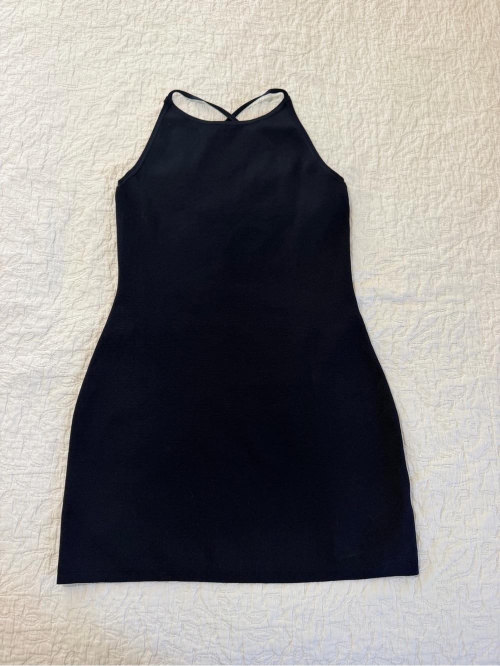 Babaton Black High-Neck Mini Dress